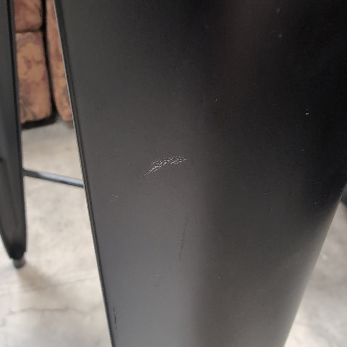 Stackable Black Metal Industrial Style Stool