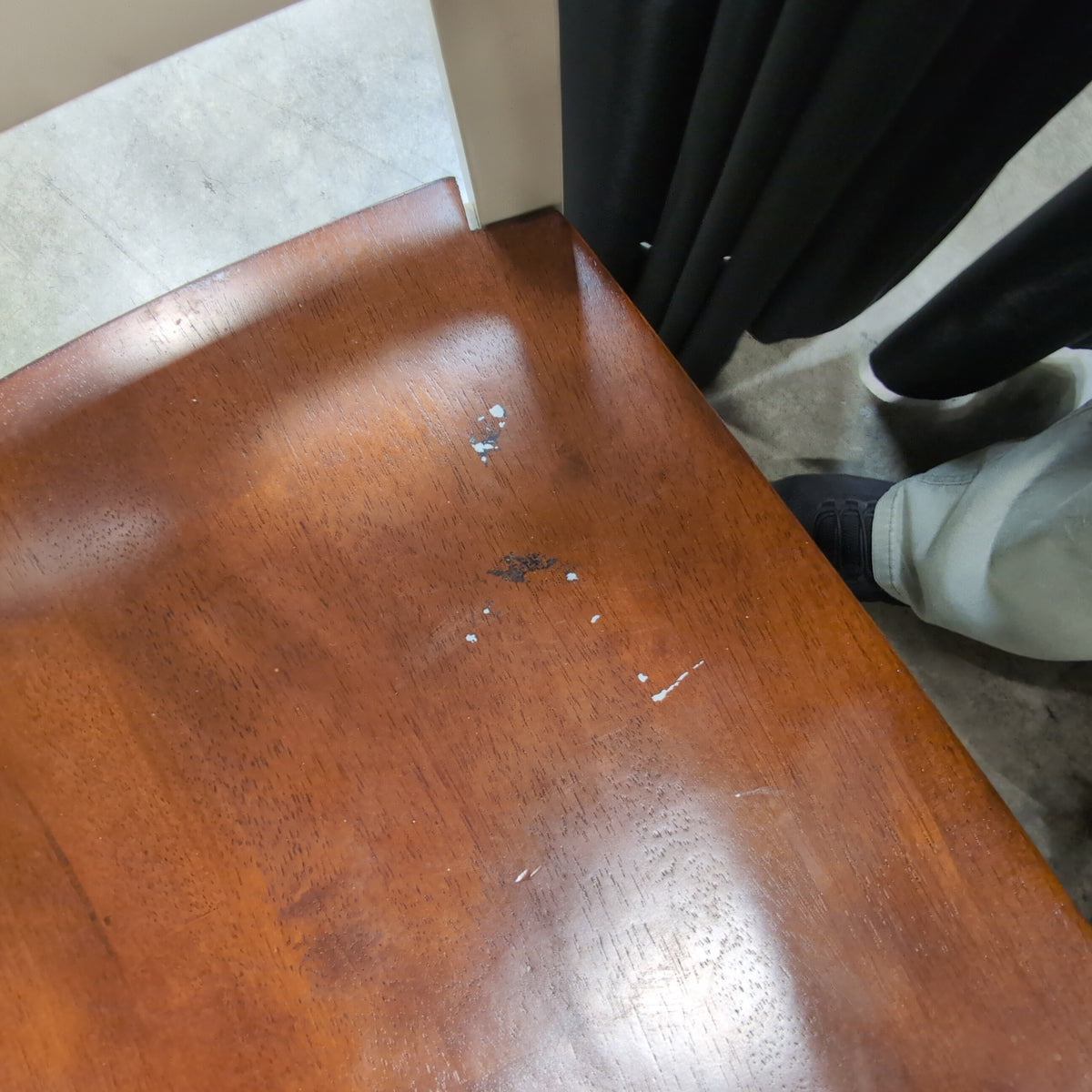Two-Tone Extendable Dining Table with Pedestal Base
