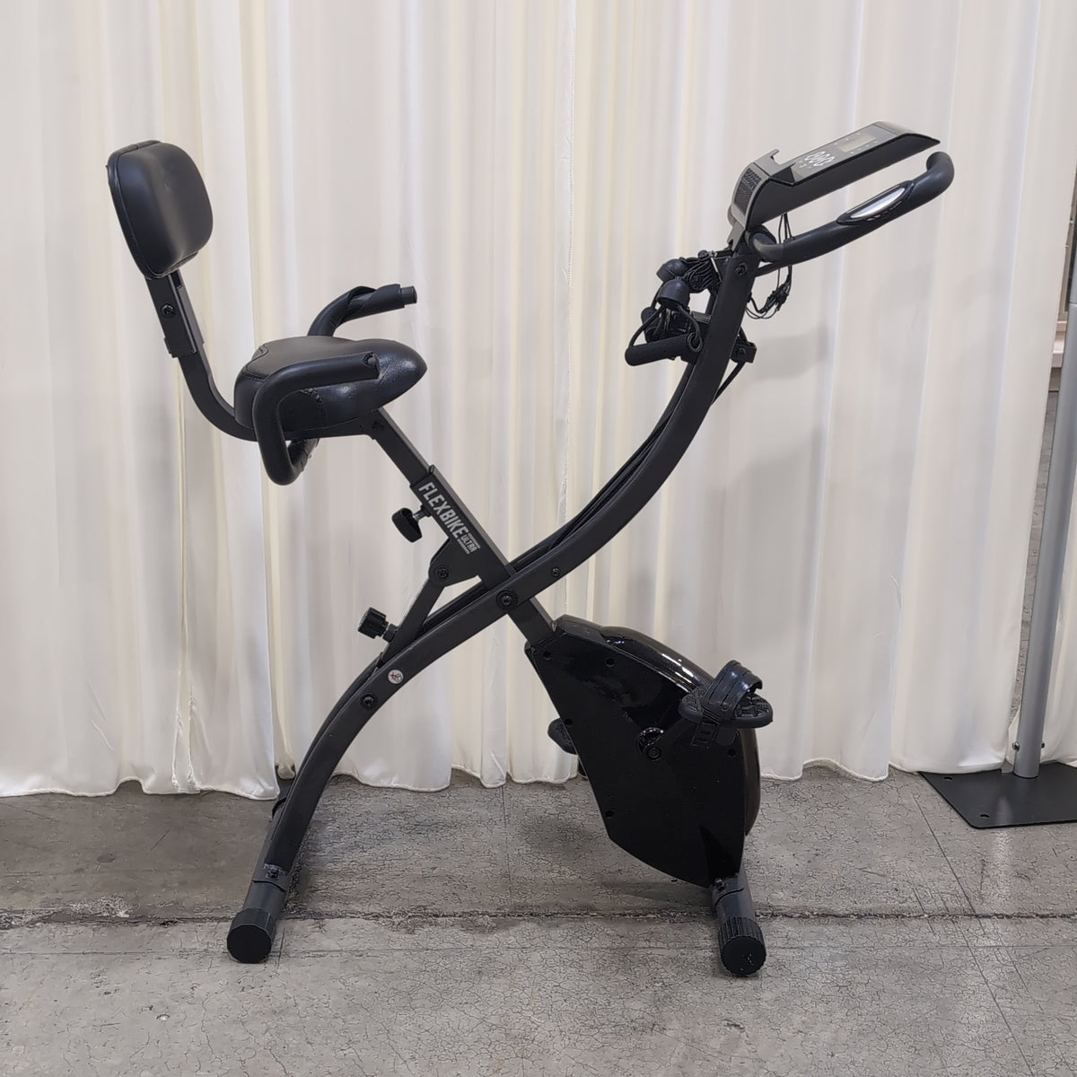 FLEXBIKE ULTRA Black Folding Exercise Bike with Backrest