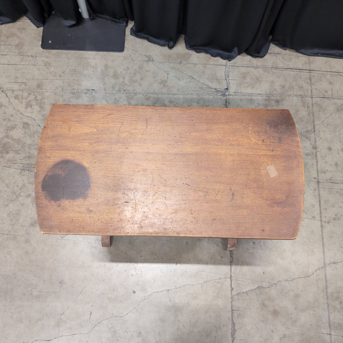 Brown Wood End Table with Magazine Rack