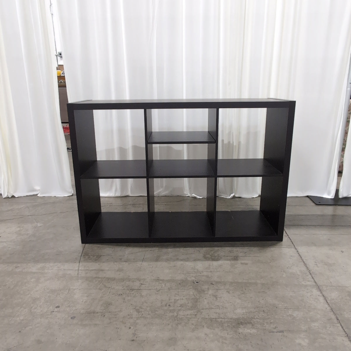 Dark Brown Six-Compartment Cube Bookcase