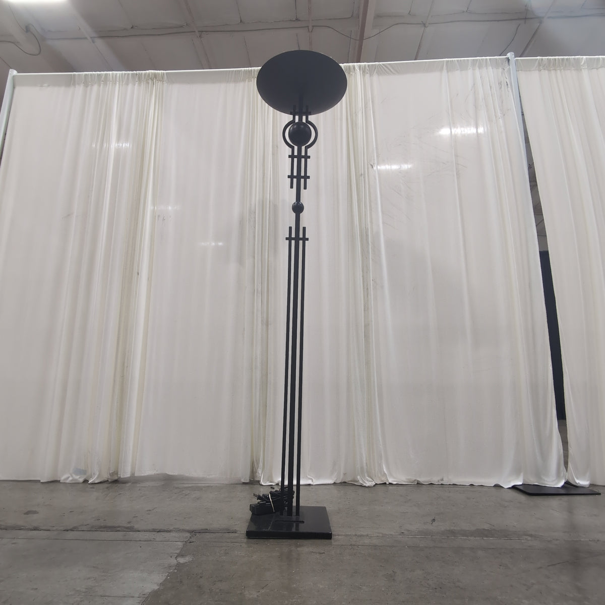 Kichler Lighting Geometric Black Metal Torchiere Floor Lamp