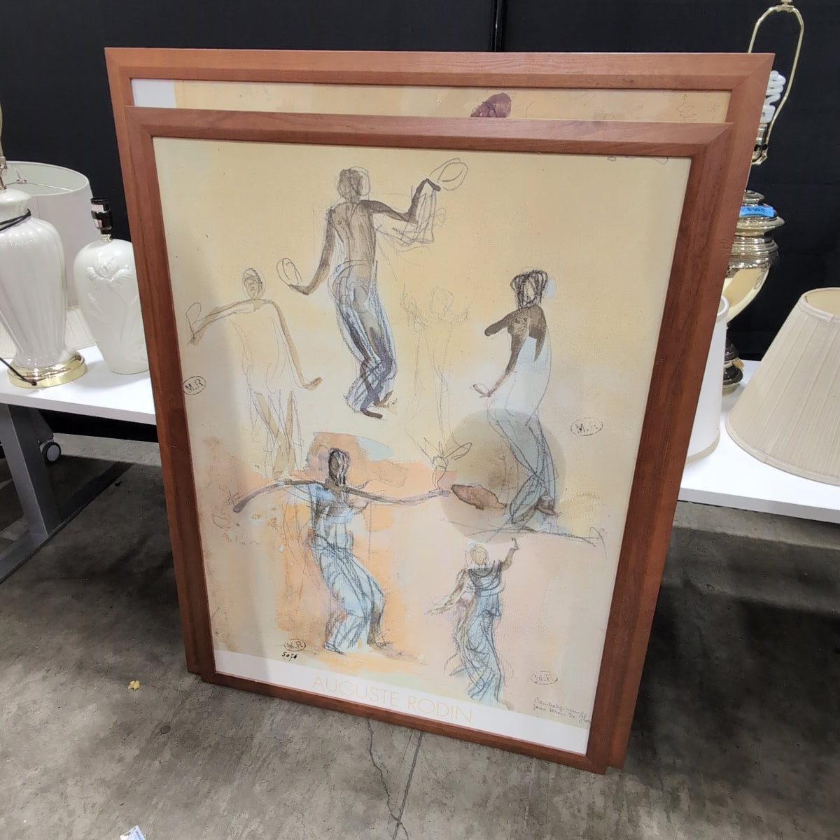 Auguste Rodin Dancer Sketches Framed Print
