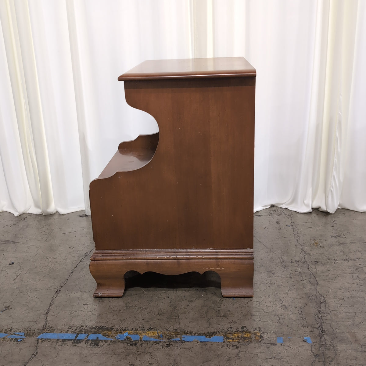 Traditional Wood One-Drawer Nightstand with Ornate Hardware