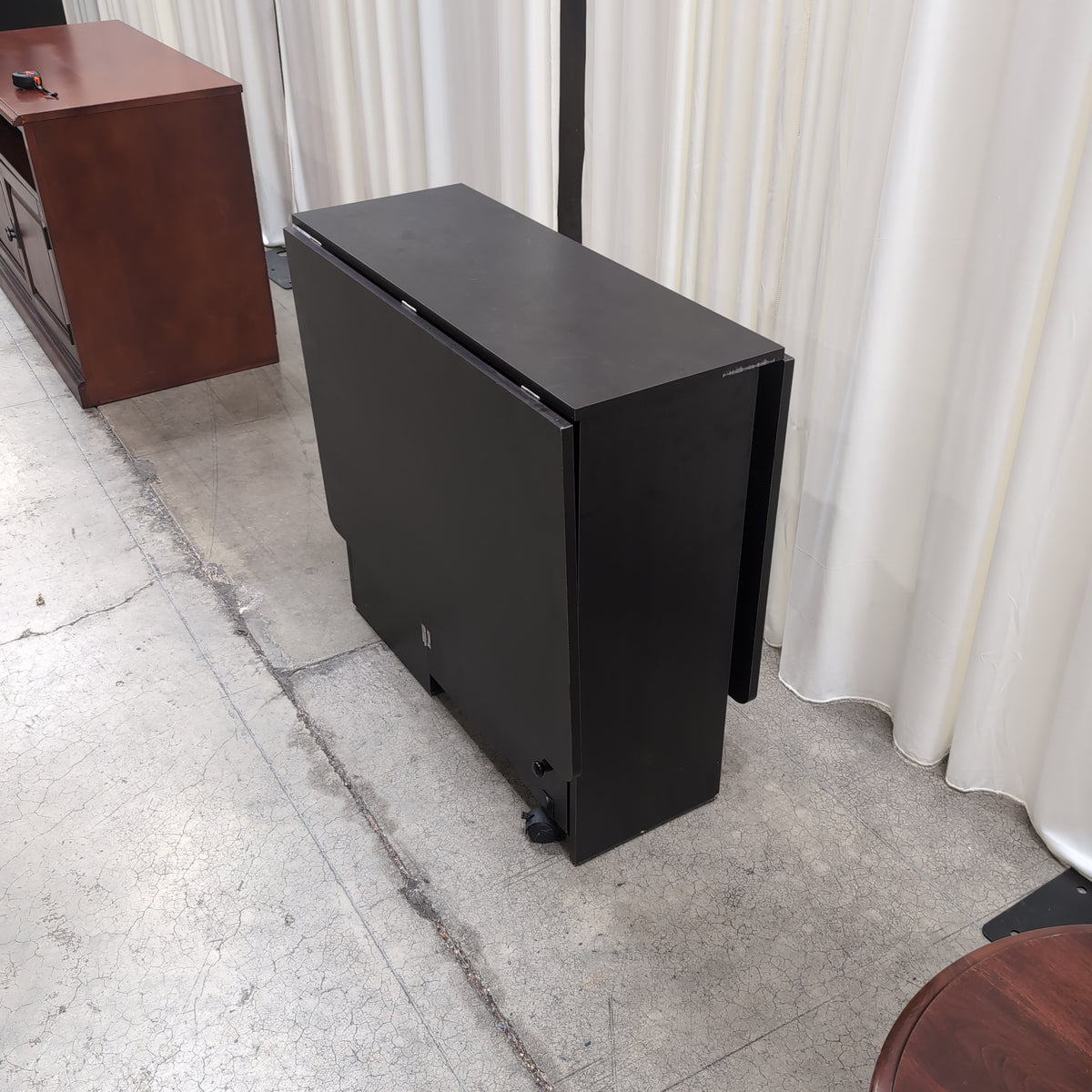 Black Utility Cabinet with Foldable Top