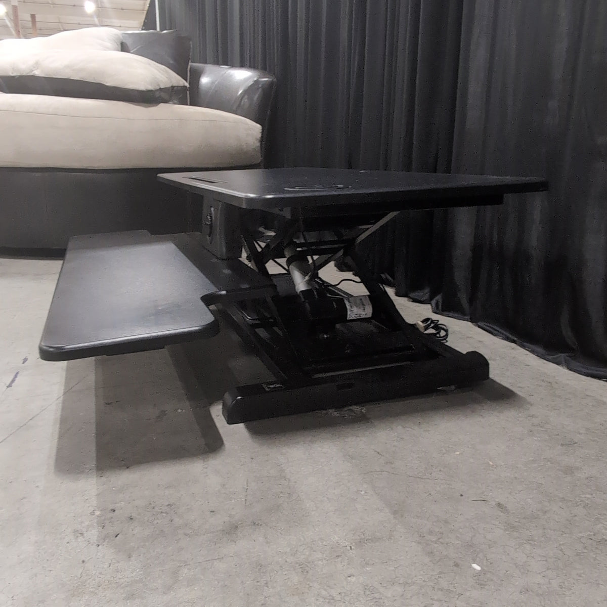 Black Two-Tier Adjustable Standing Desk Converter