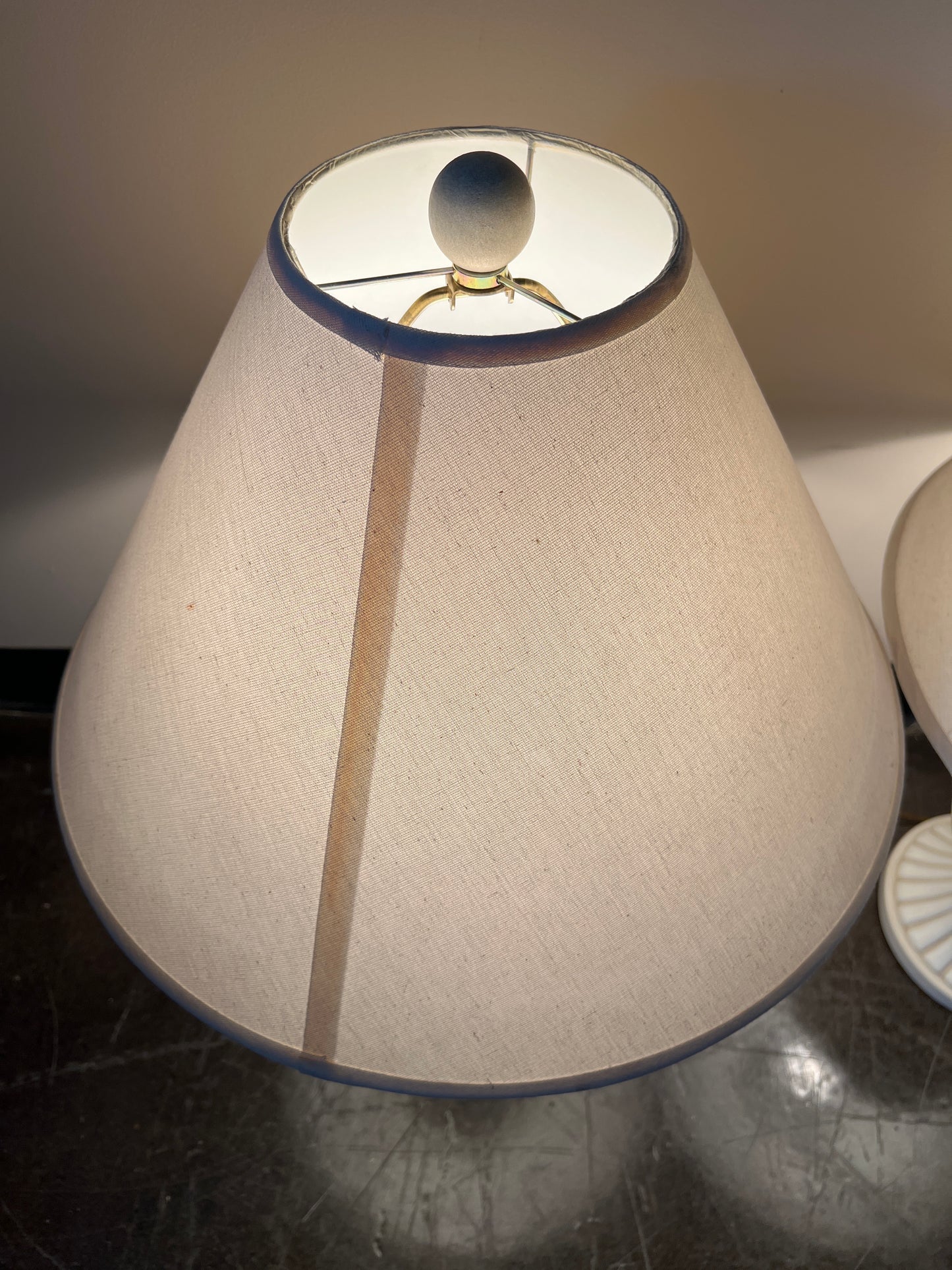 White Ceramic Table Lamps with Shade