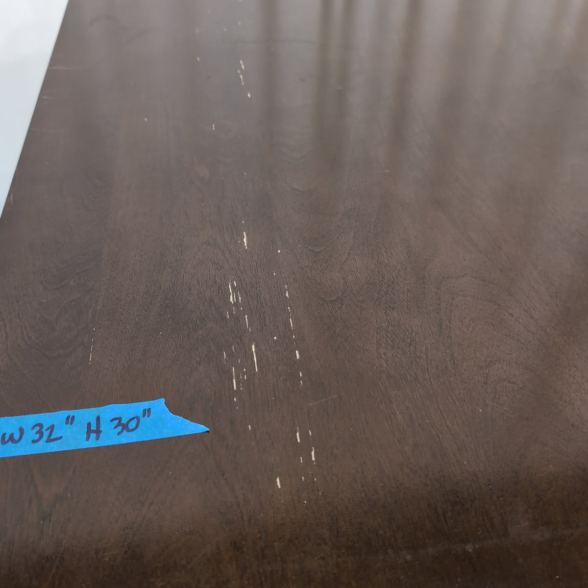 Square Contemporary Dining Table in Dark Wood