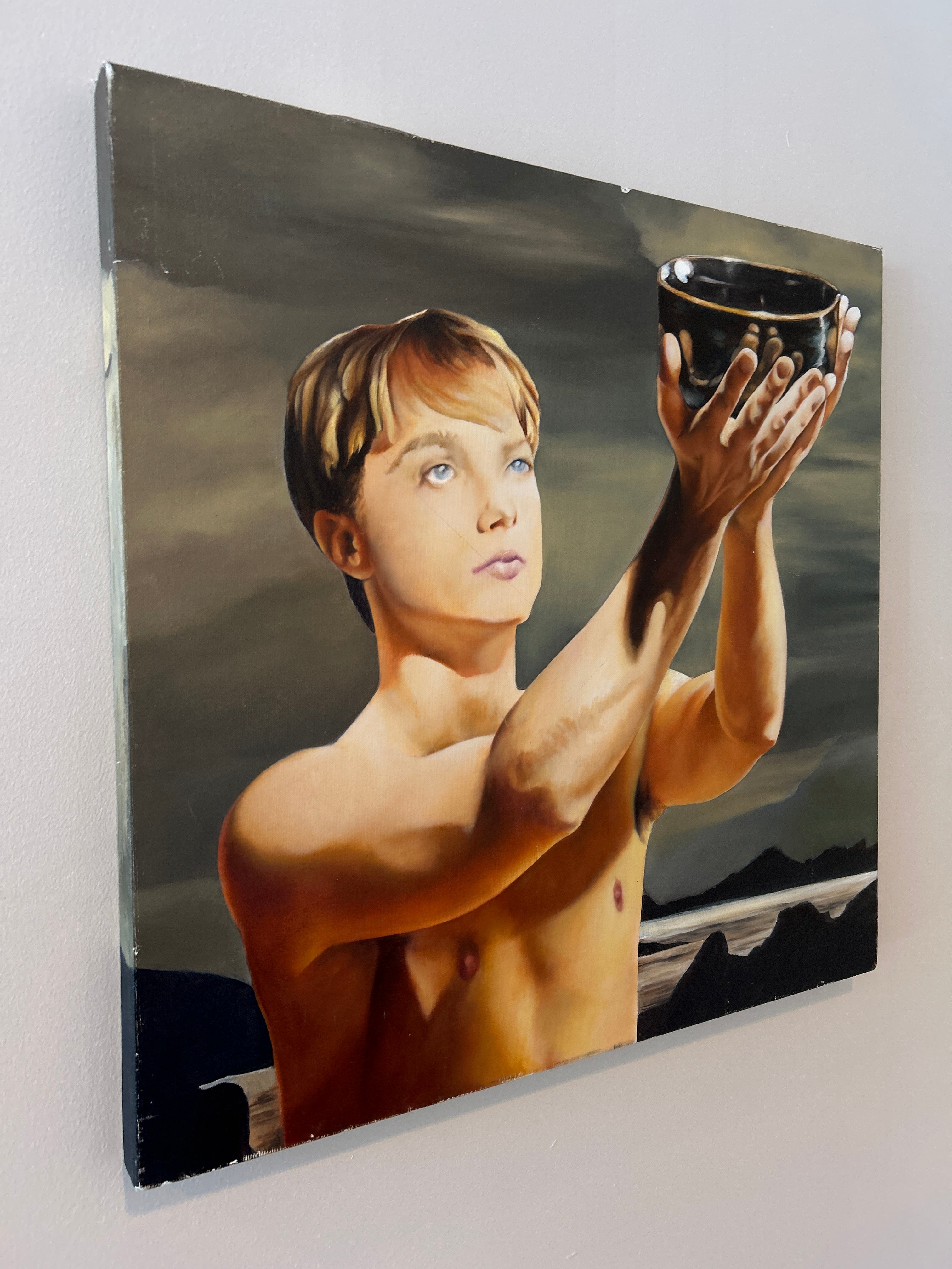 Canvas print of guy with bowl