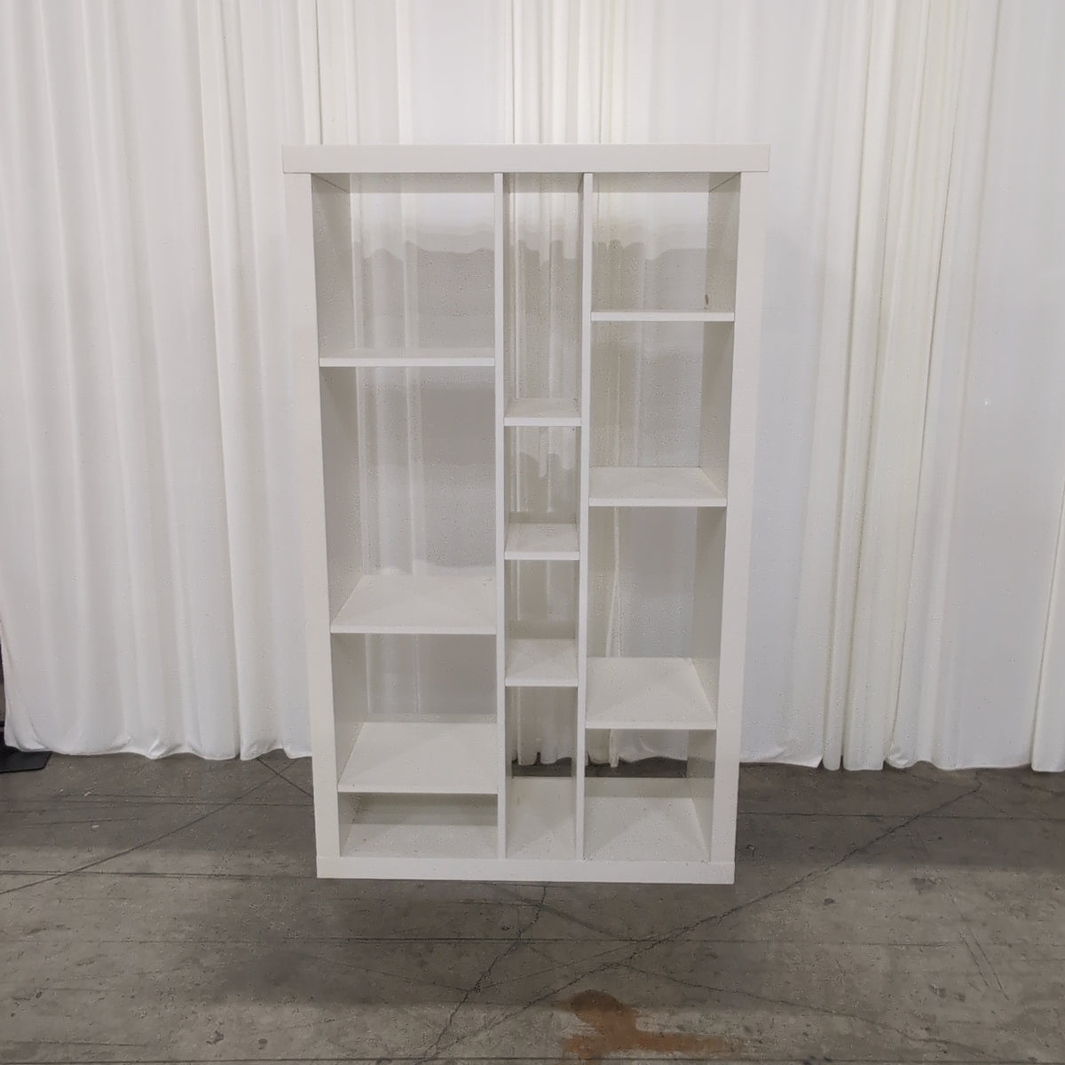 White Multi-Shelf Cube Bookcase
