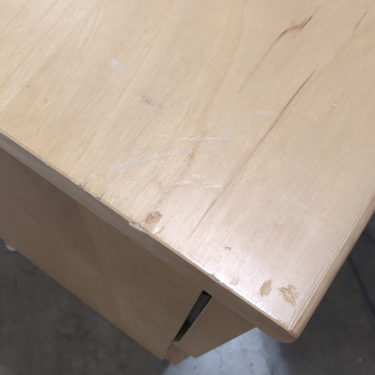 Light Wood Two-Drawer Nightstand