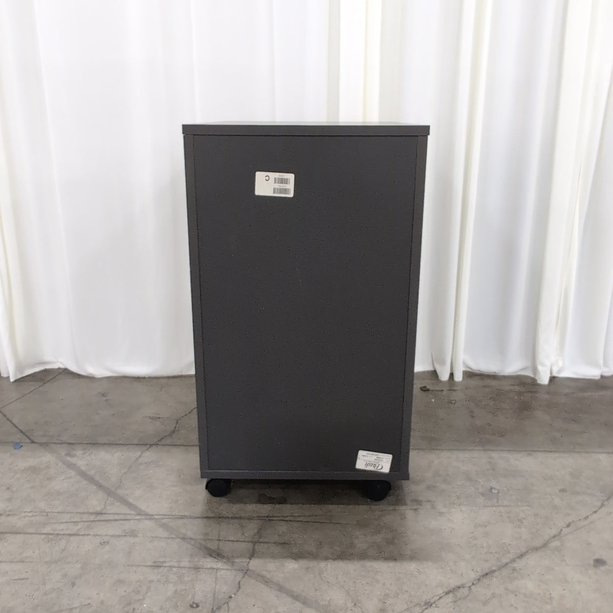 Three-Drawer Wood-Look Filing Cabinet with Gray Top