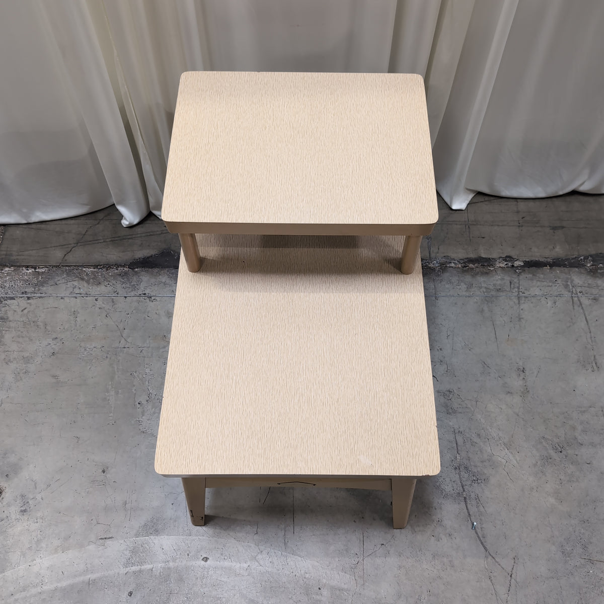 Light Blonde Two-Tier Wood End Table