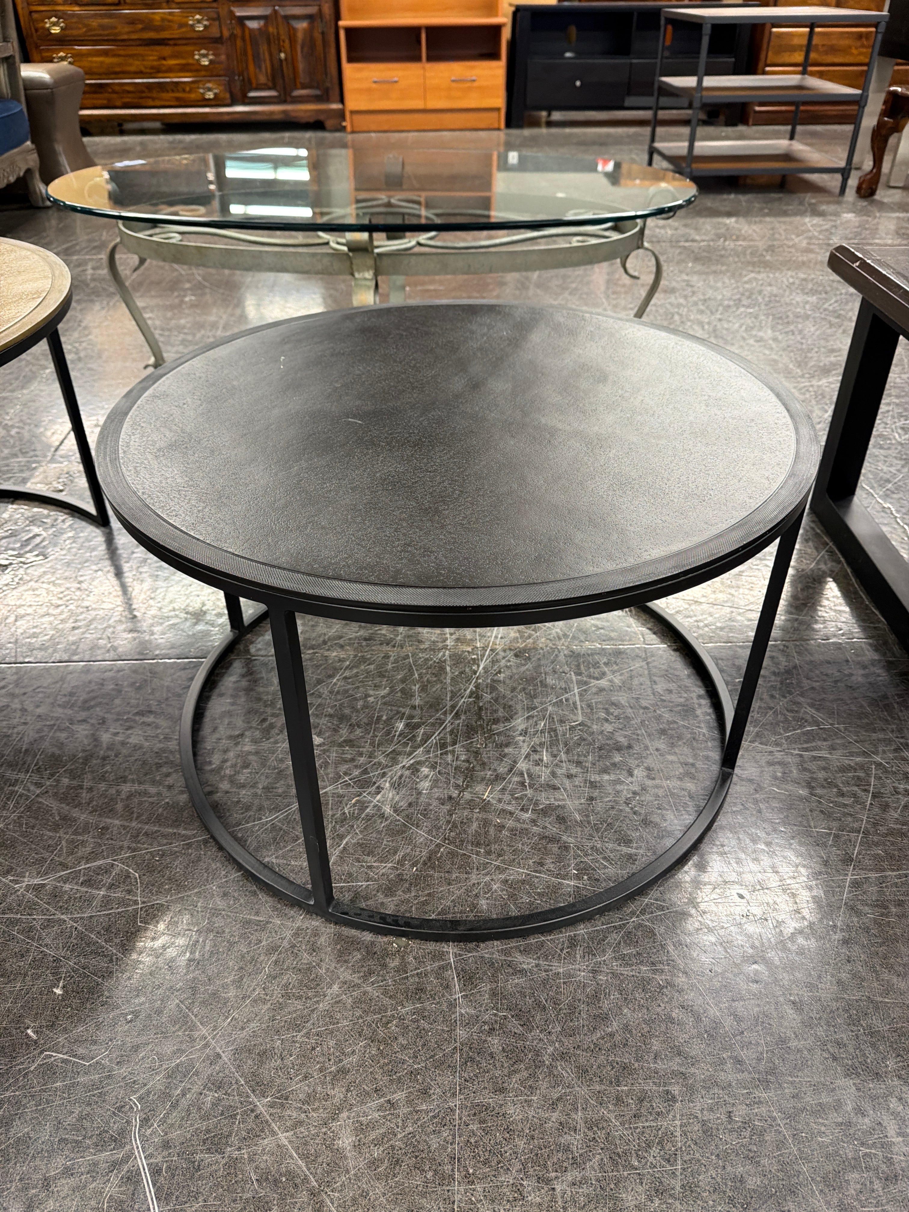 Crate & Barrel 'Knurl' 2-Piece Nesting Coffee Table Set