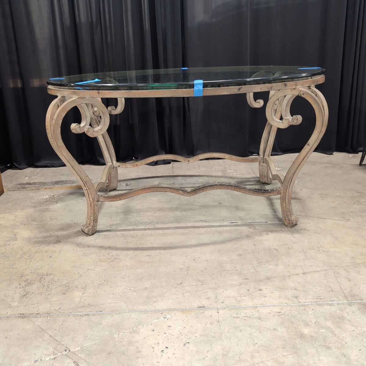 Ornate Scrolled Metal Coffee Table Base