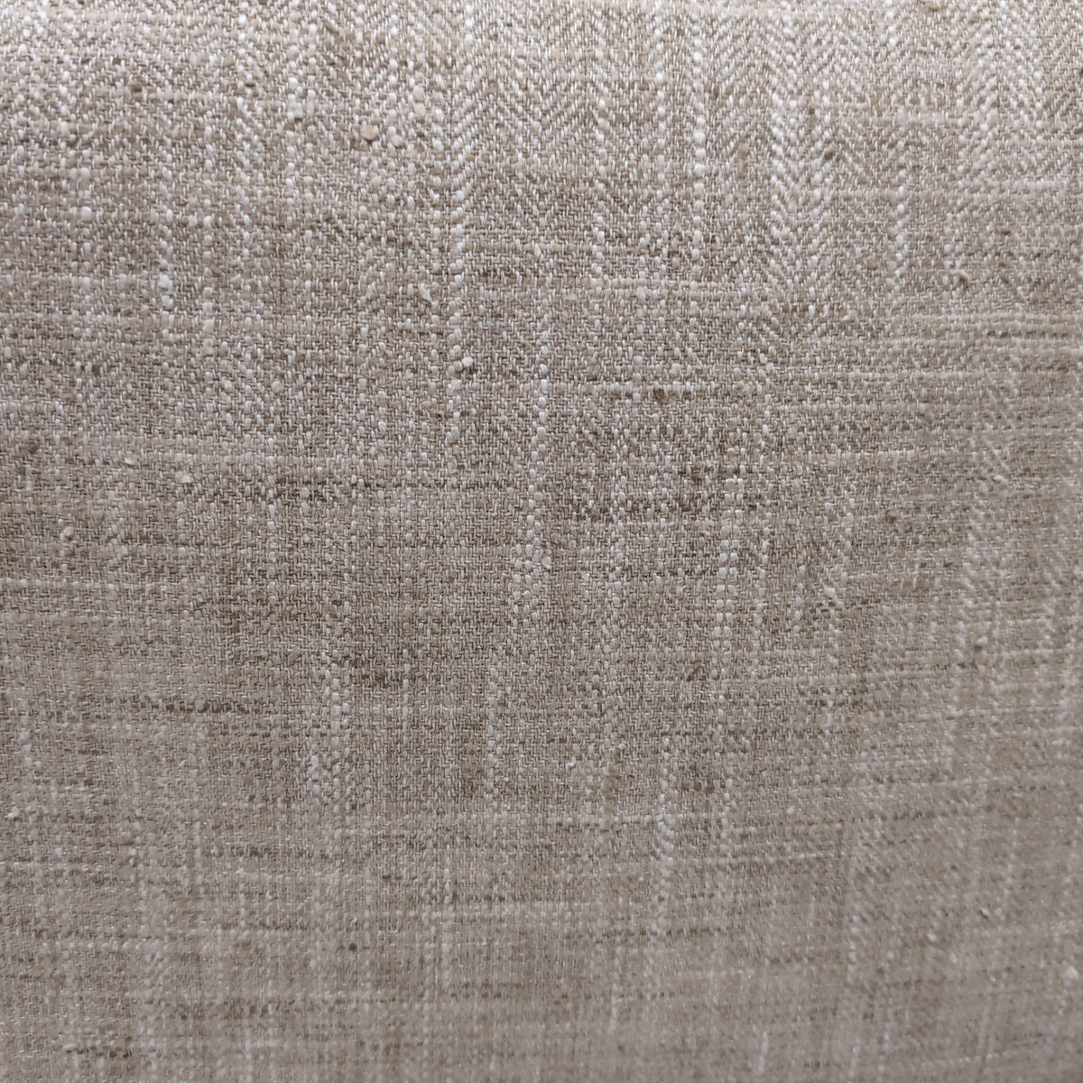 Light Beige Rolled Arm Loveseat in Woven Fabric