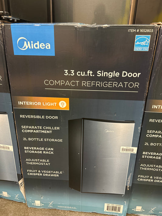 Midea MRM33S9ASL 3.3 CUFT Compact Refrigerator