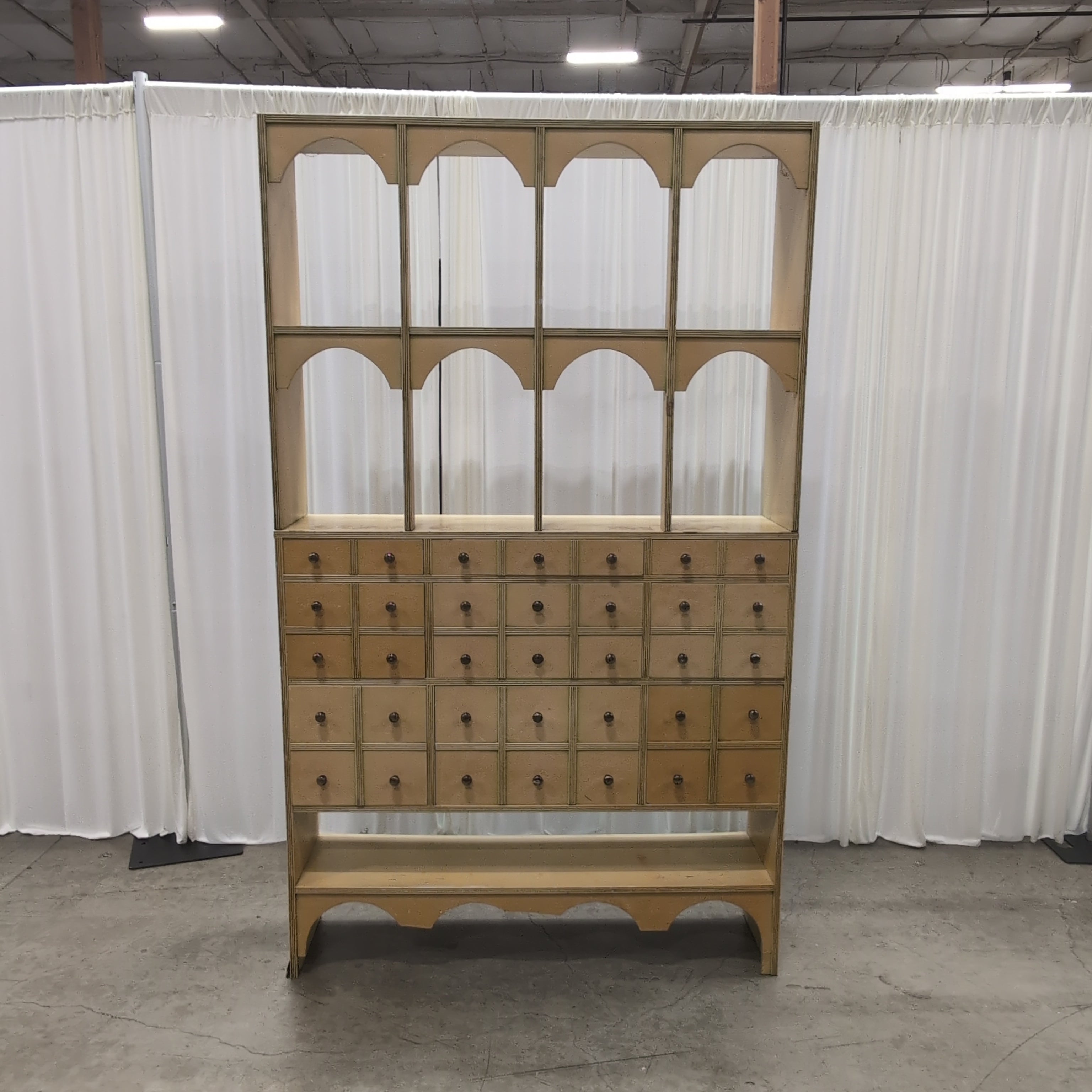 Honey Wood Multi-Drawer Apothecary Dresser
