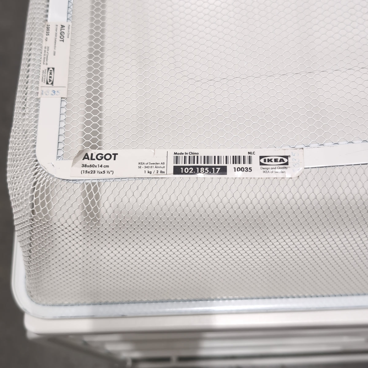 White Metal Five-Drawer Storage Cart