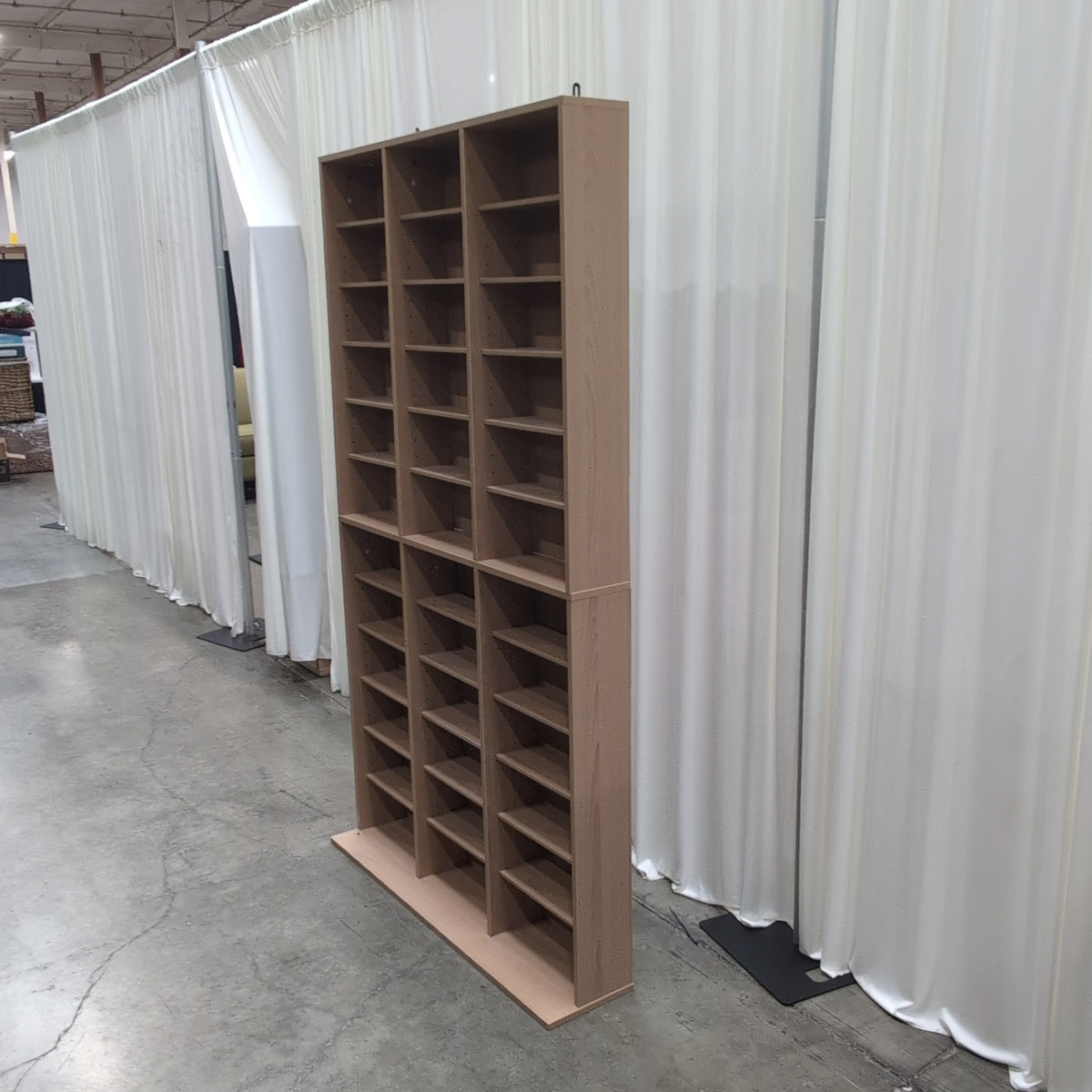Light Brown Multi-Section Storage Unit in Laminate