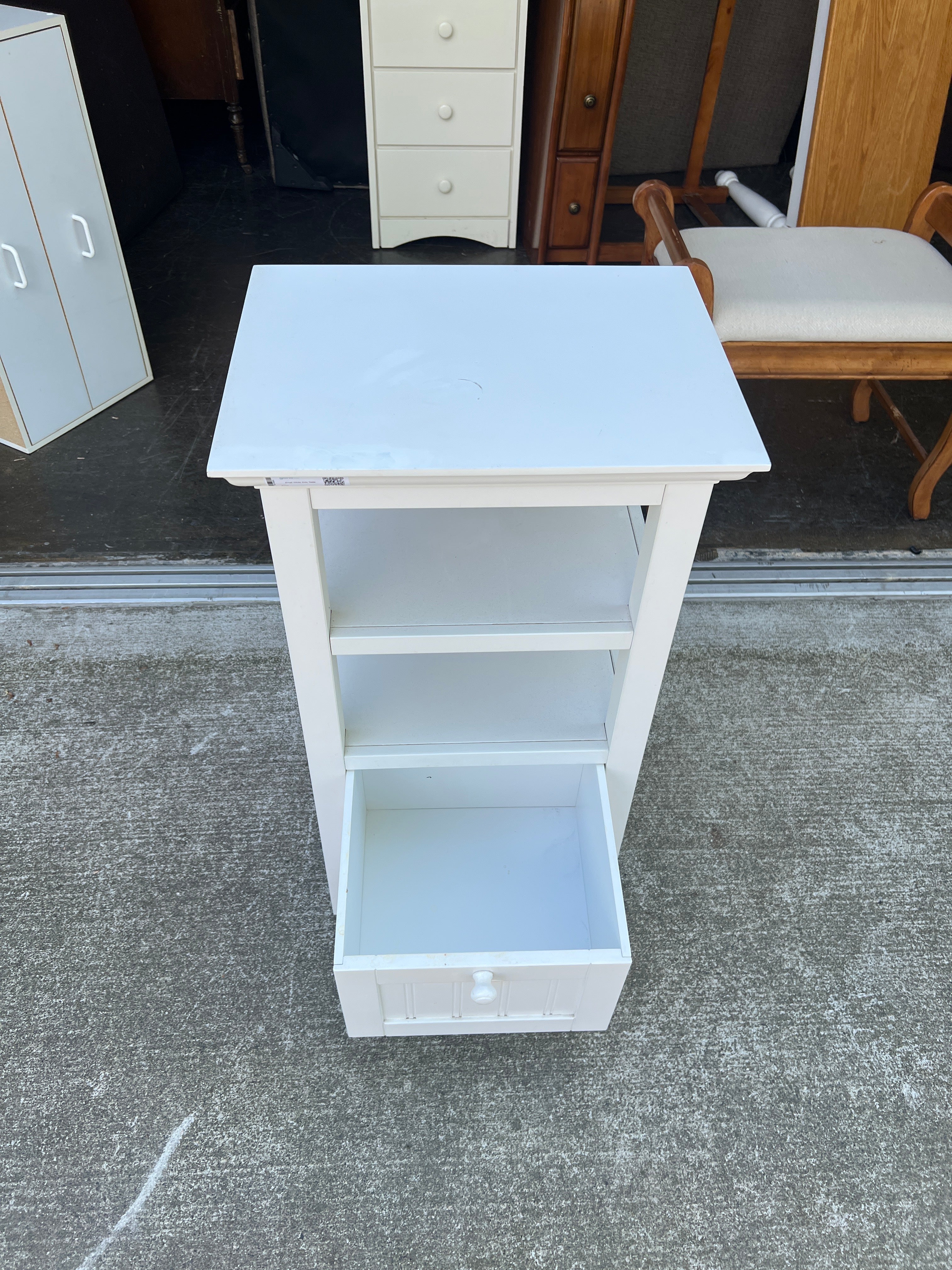 Small White Side Table