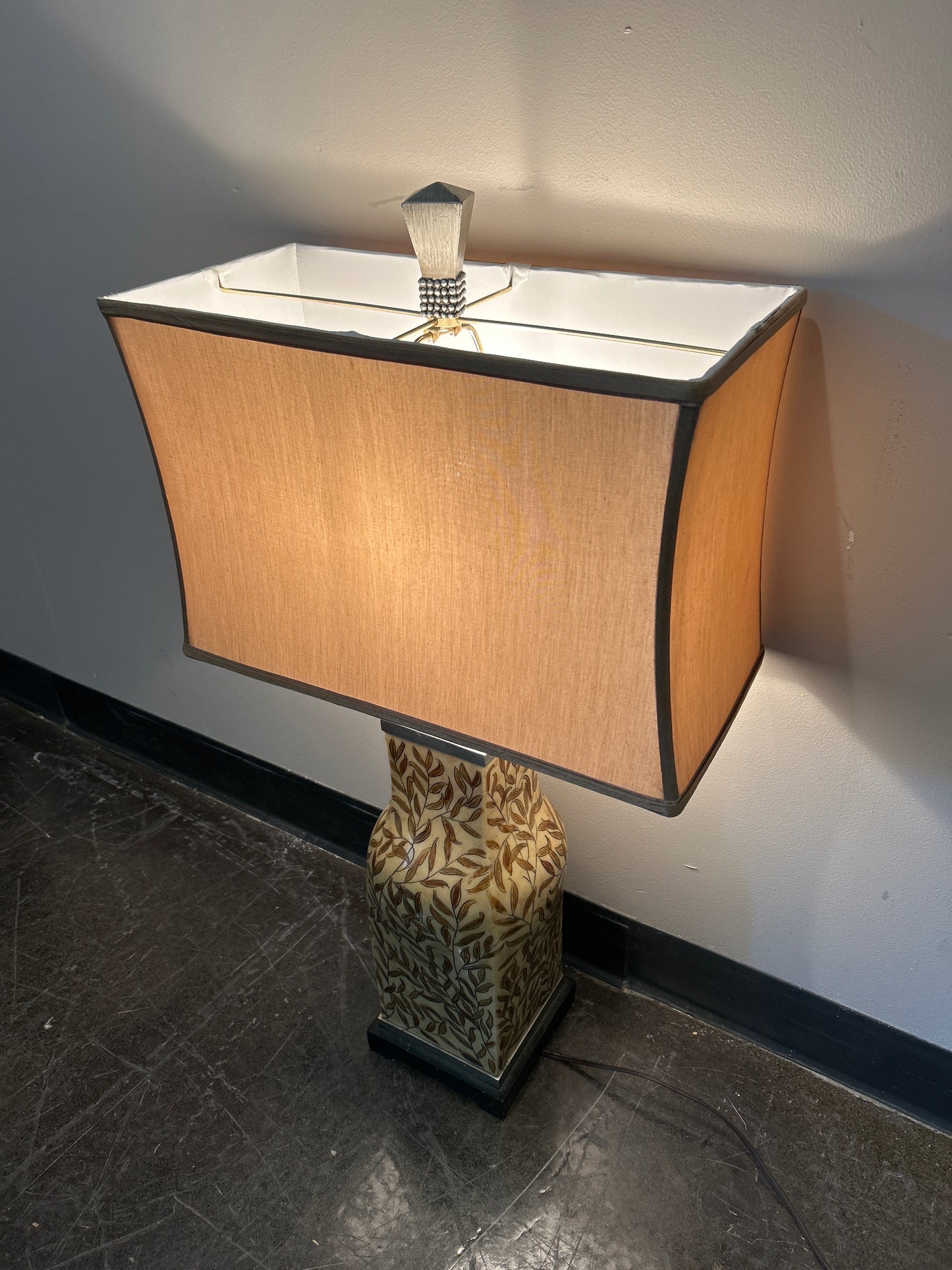 Elegant Ceramic Table Lamp with Beige Lampshade