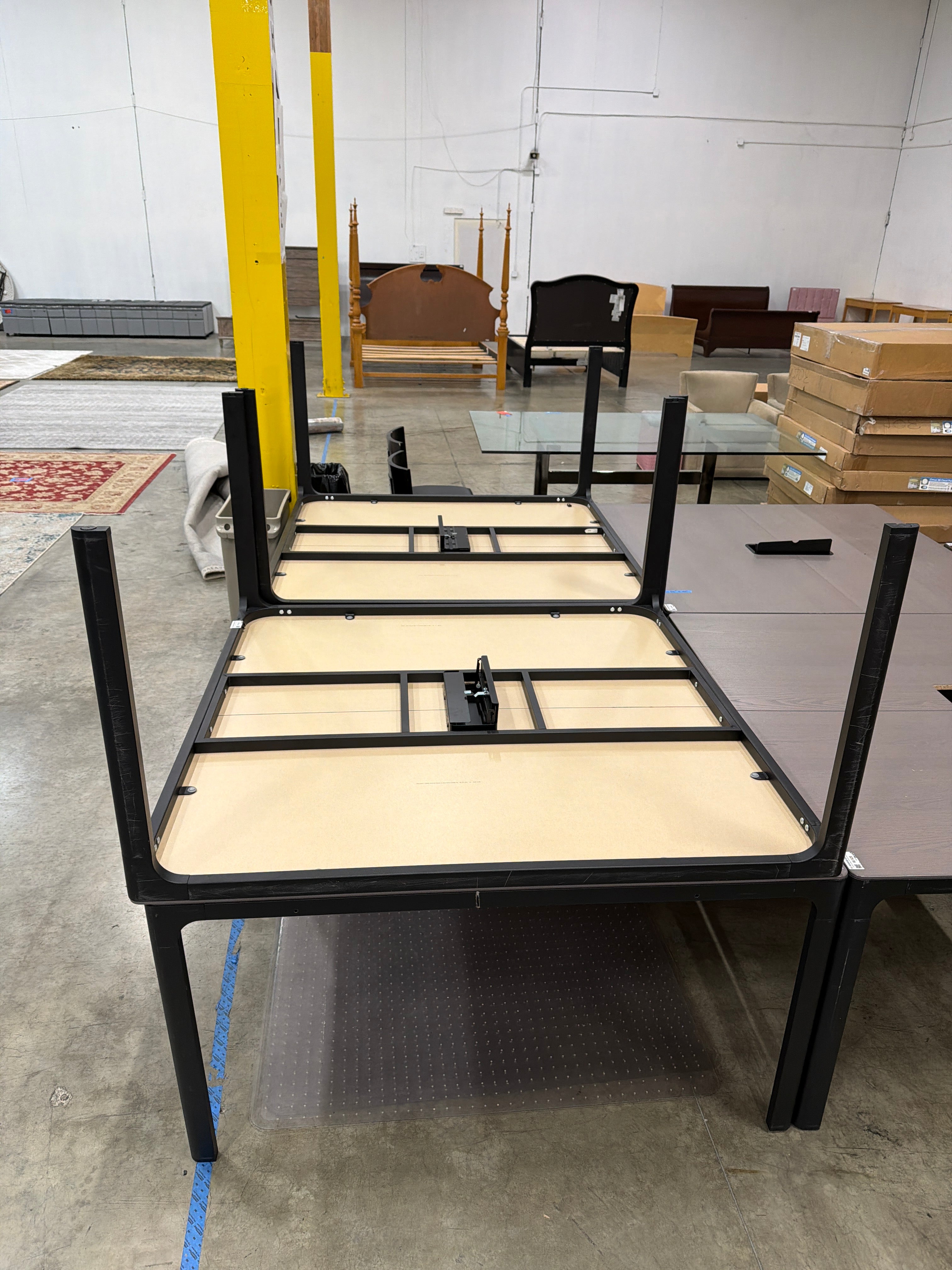 Modern Square Conference Table with Integrated Power Module