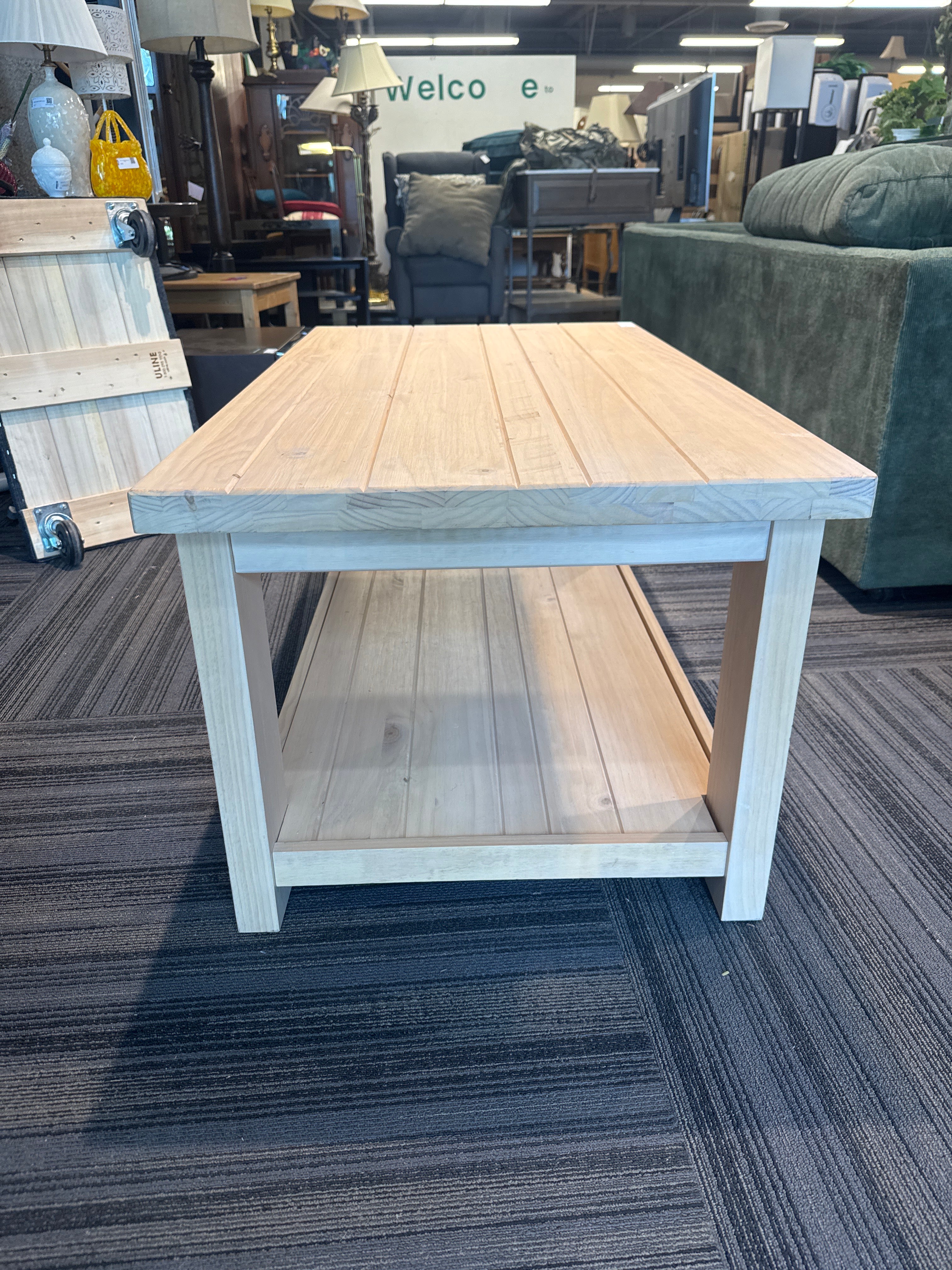 IKEA REKARNE Brown Wood Coffee Table