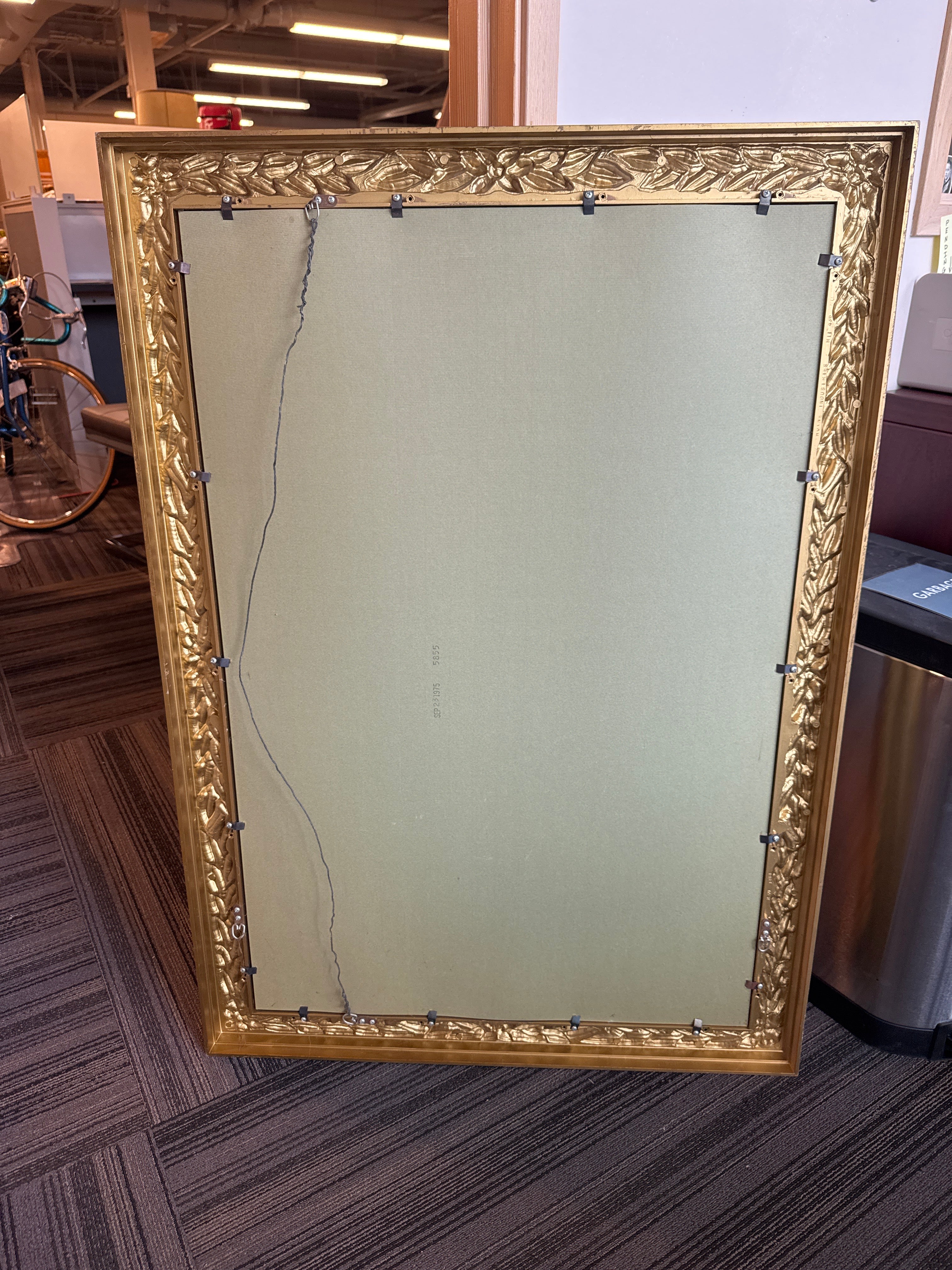 Ornate Gold Leaf Rectangular Mirror