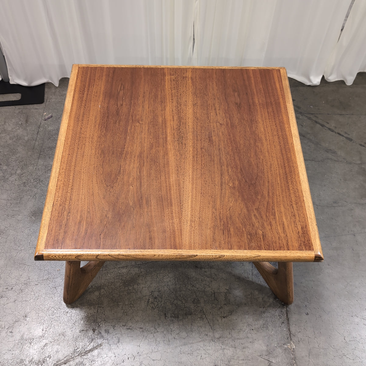 Warm Toned Square Wood End Table
