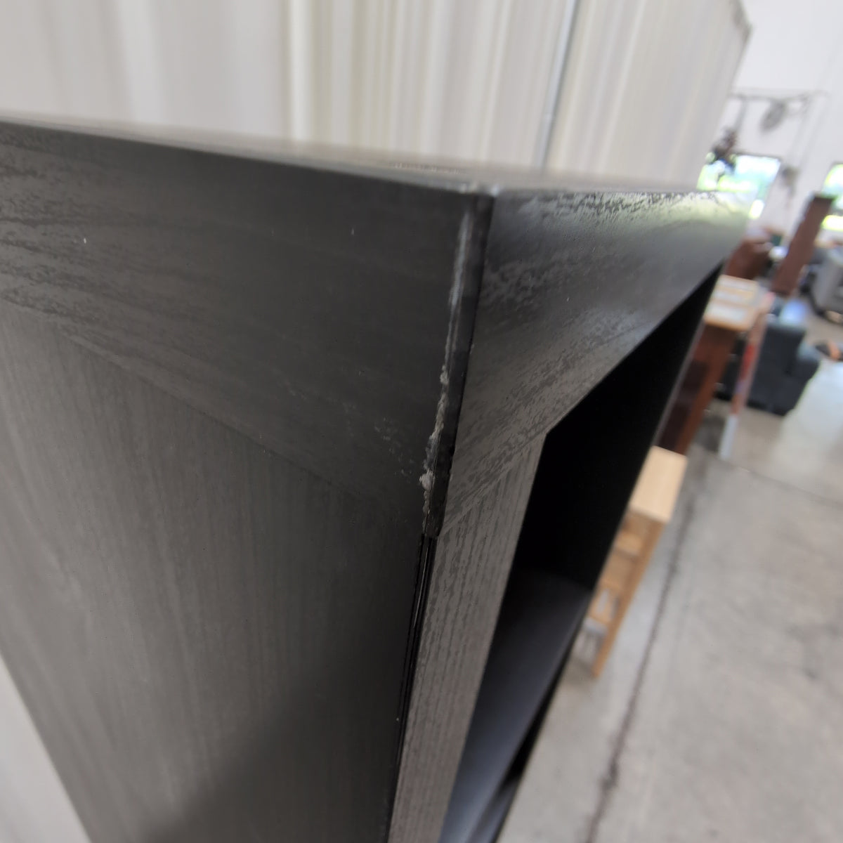 Black Four-Shelf Cube Bookcase