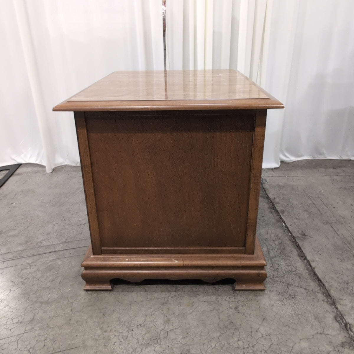 Traditional Brown Wood Three-Drawer End Table