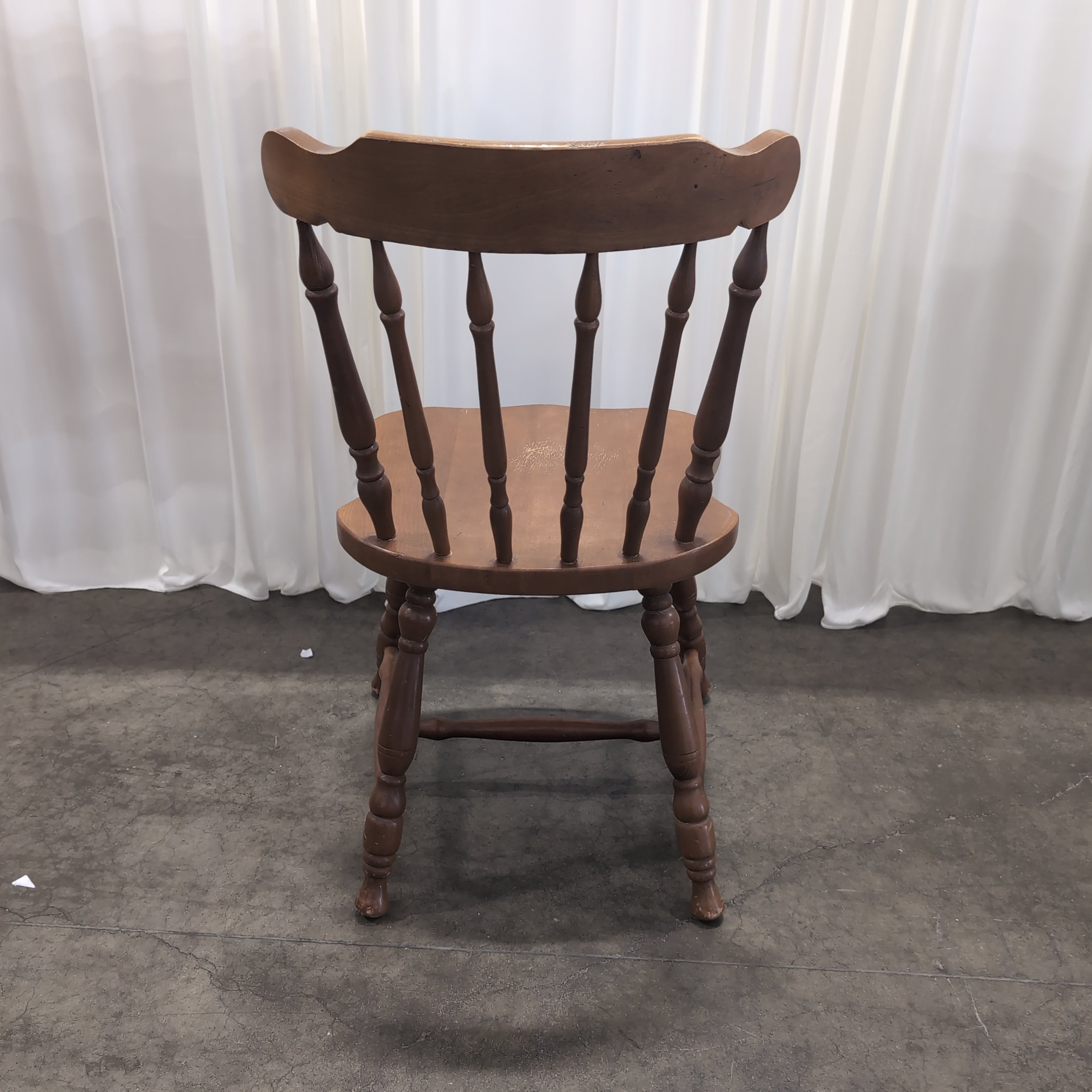 Traditional Brown Wood Spindle Back Chair