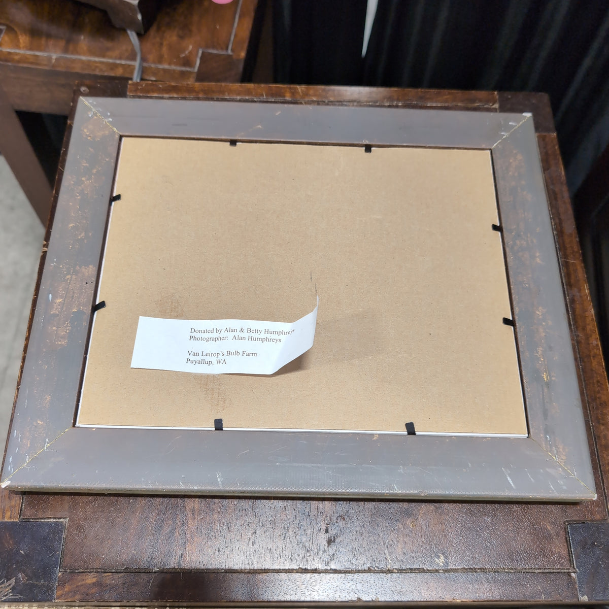 Distressed Green and Gold Garden Scene Picture Frame