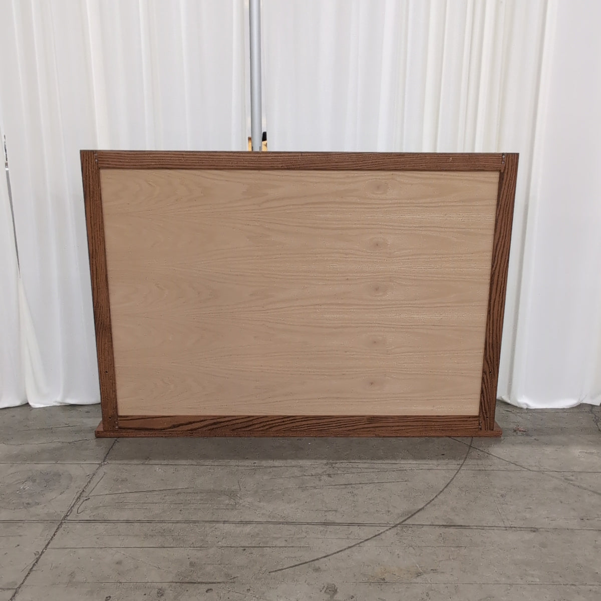 Rectangular Medium Brown Wood Frame Mirror