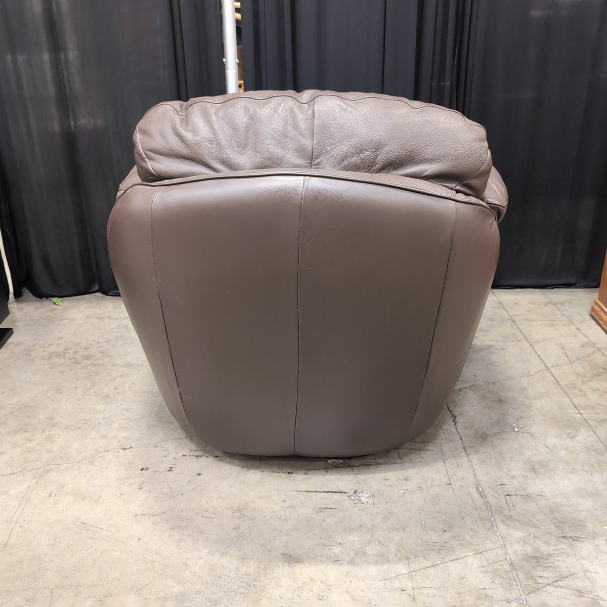 Plush Brown Leather Recliner