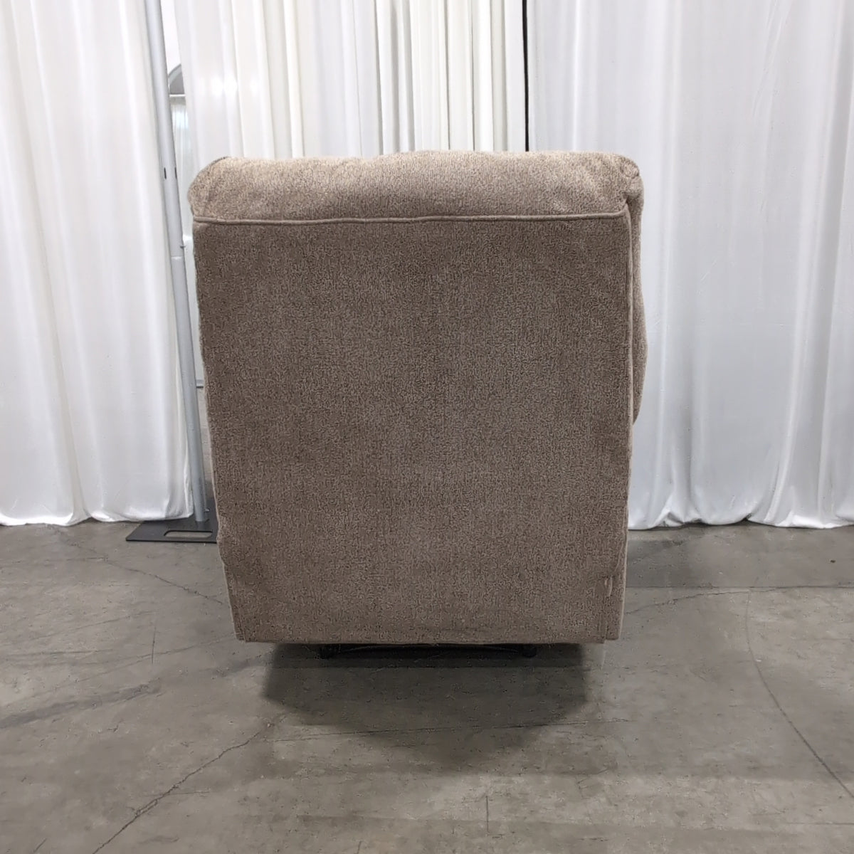 Plush Tan Fabric Recliner