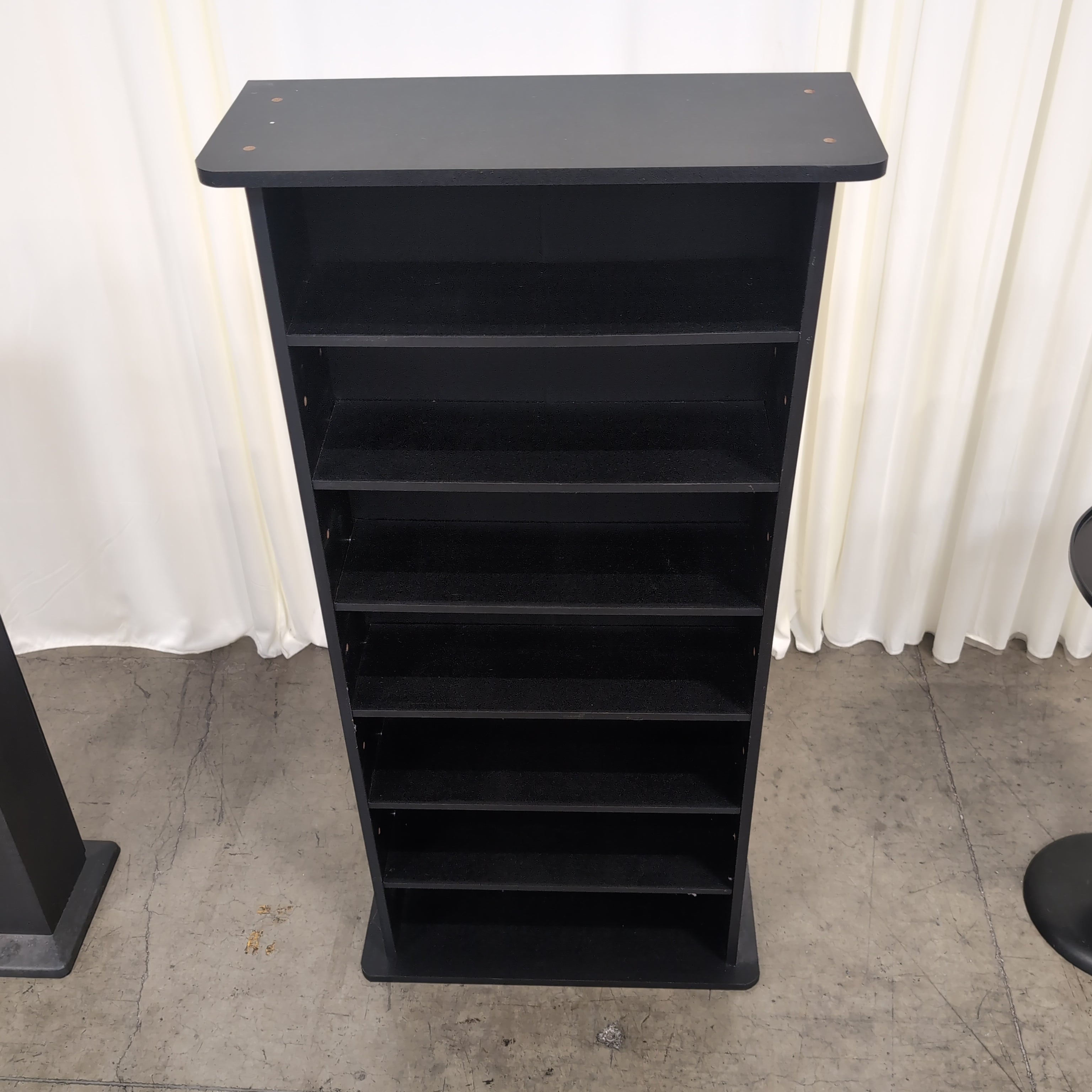 Black Eight-Shelf Bookcase