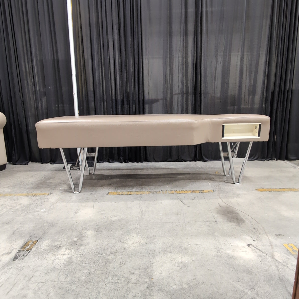 Neutral Light Gray Portable Massage Table with Face Cradle