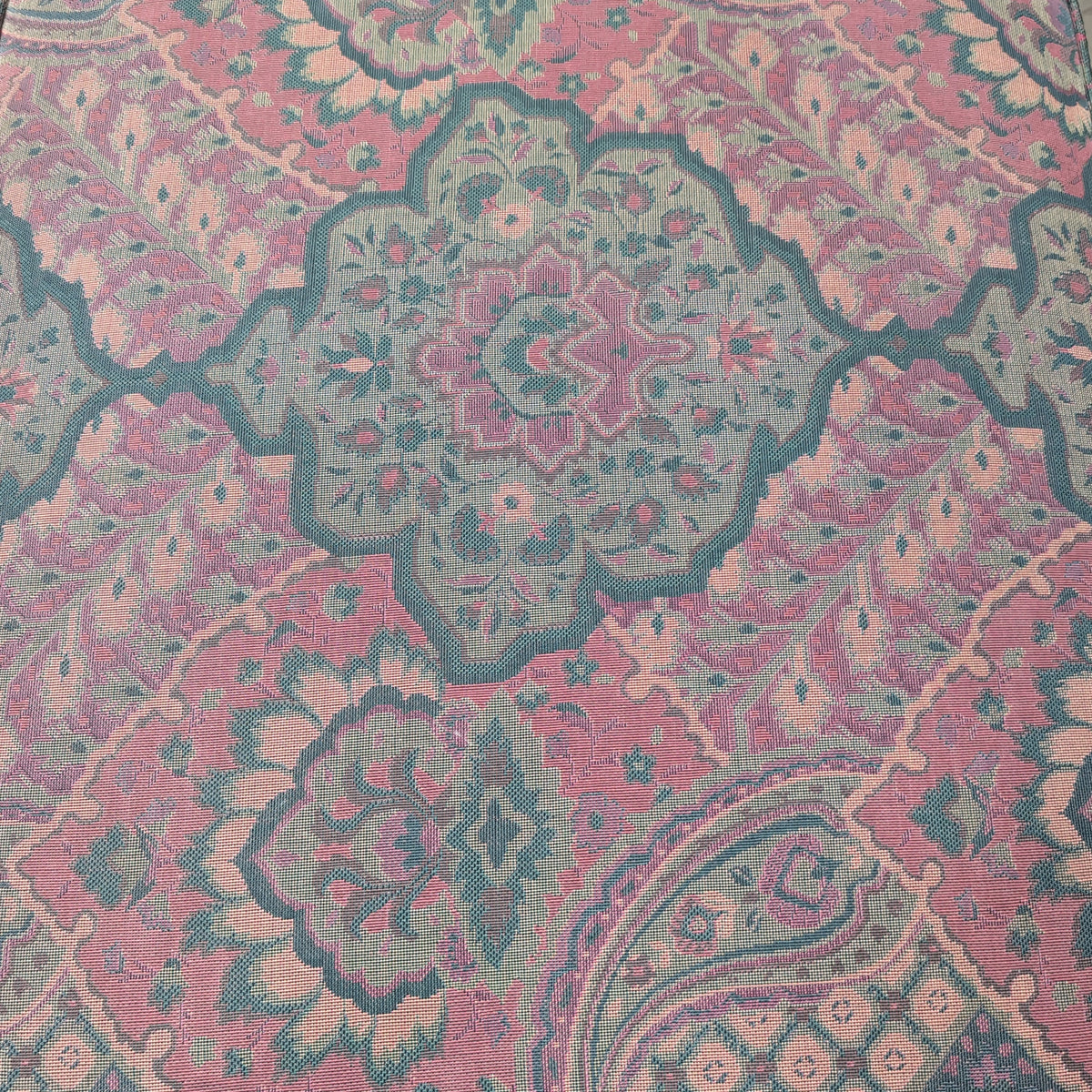 Burgundy Green Paisley Patterned Club Chair