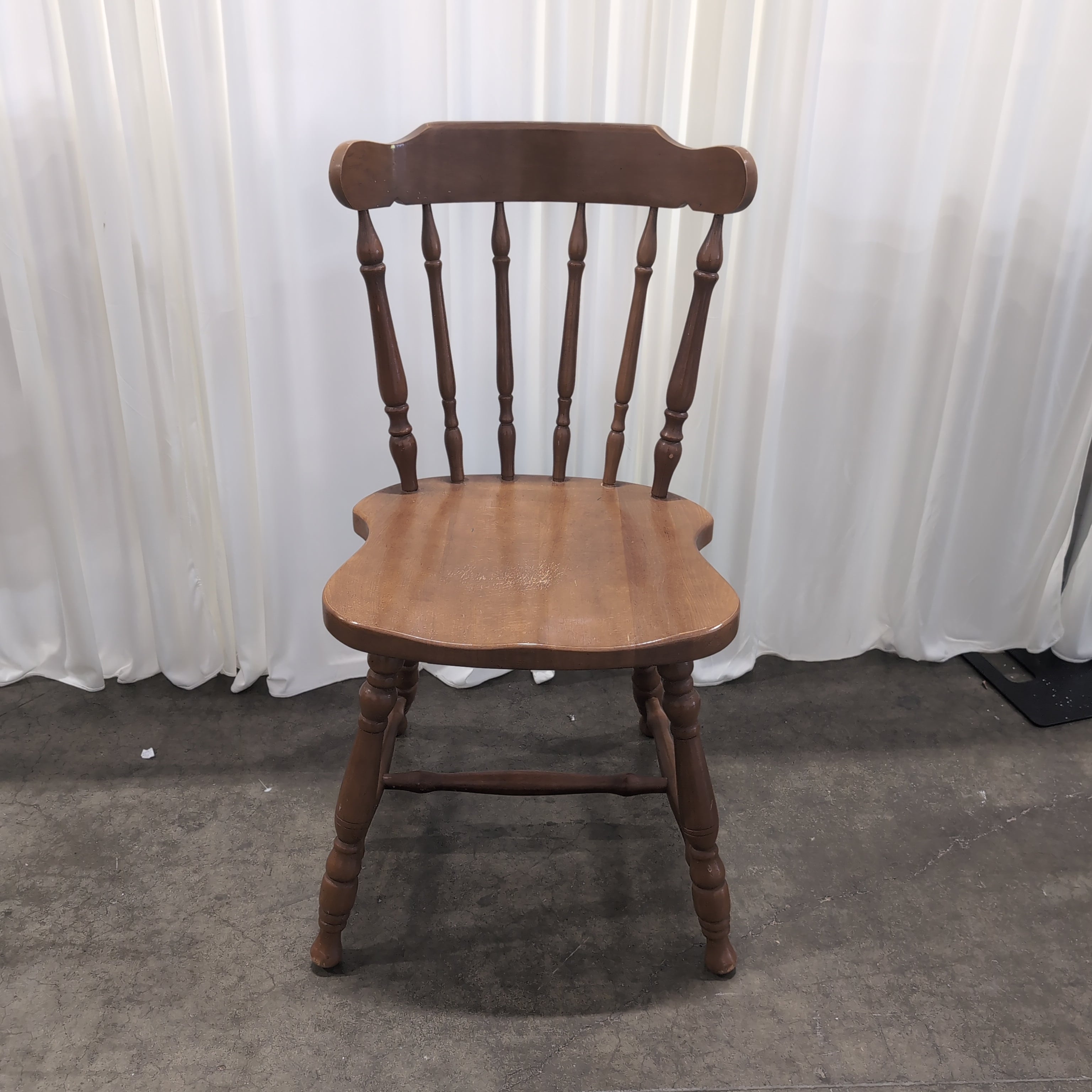 Traditional Brown Wood Spindle Back Chair