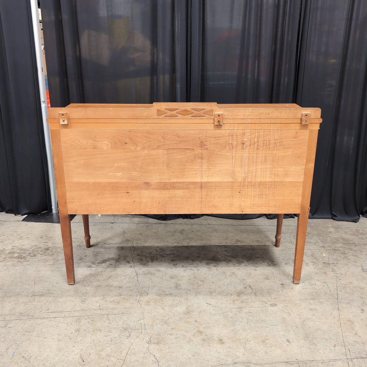 Warm Toned Wood Buffet with Fluted Legs