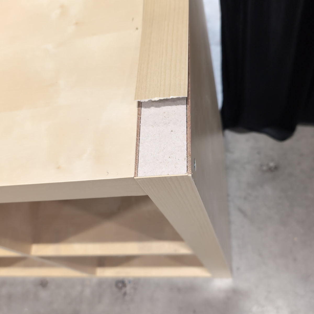 Blonde Wood Cube Bookcase with Nine Compartments