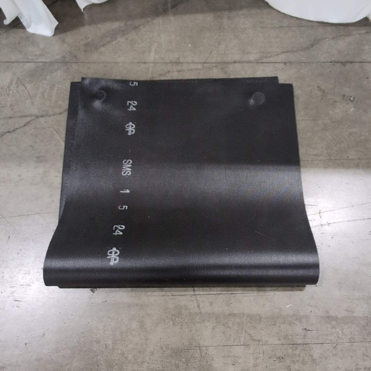 Textured Black Rectangular Floor Mat