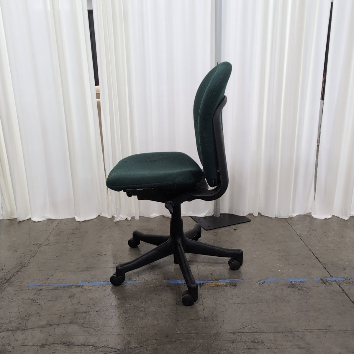 Dark Teal Fabric Swivel Office Chair