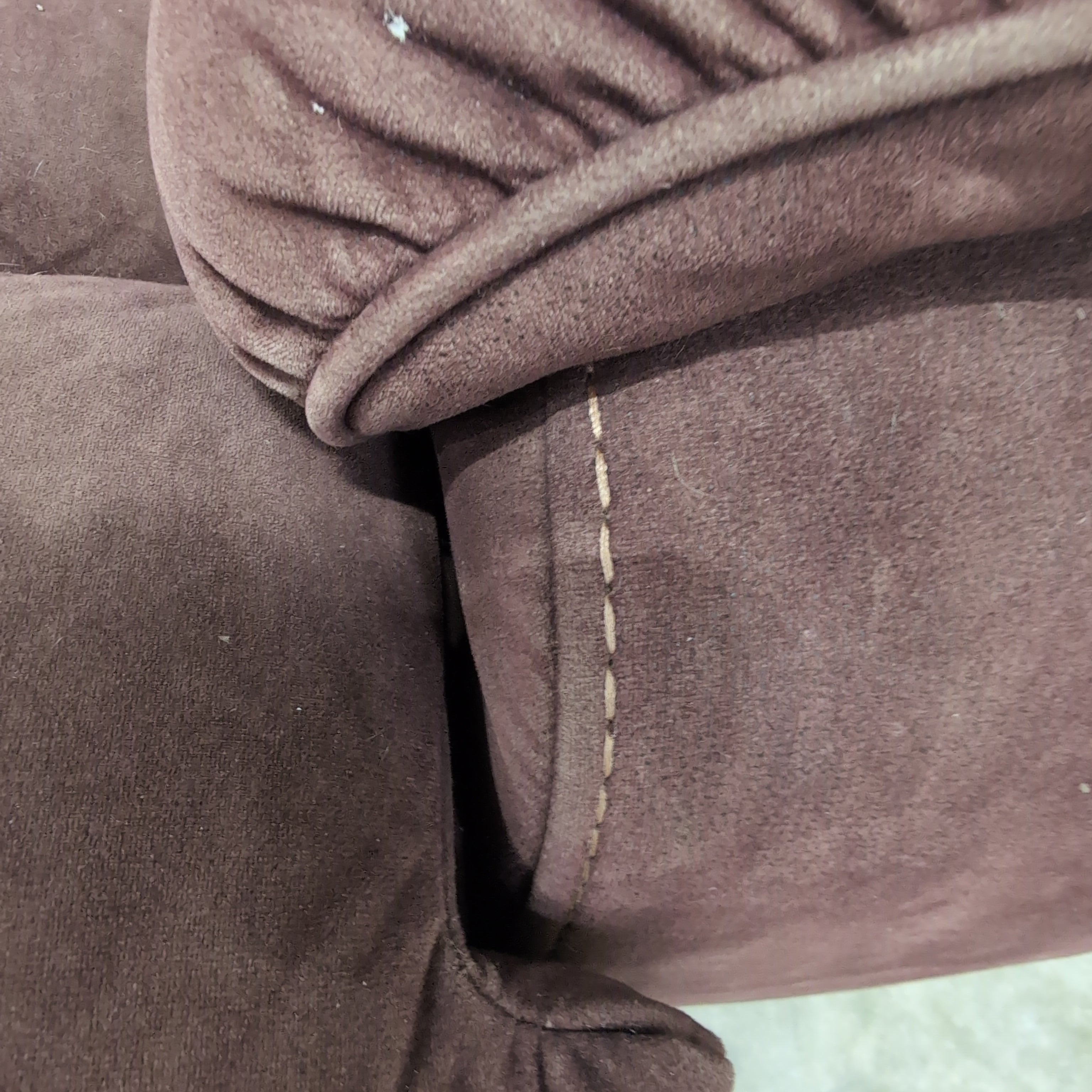 Burgundy Microfiber Reclining Loveseat