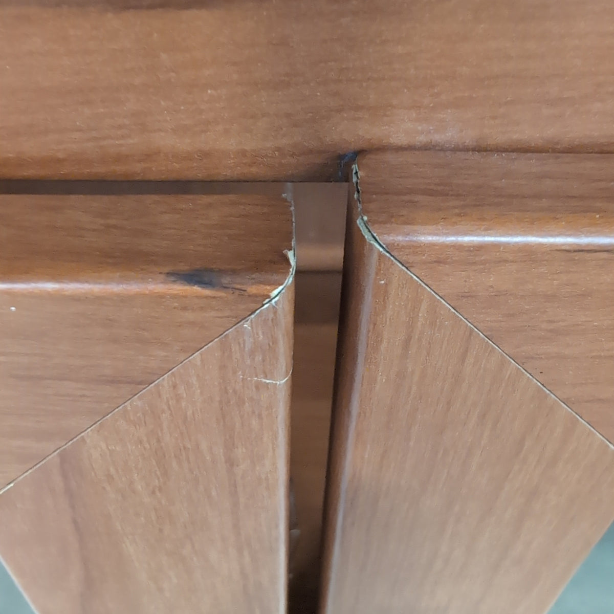 Brown Wood-Toned Two-Door China Cabinet with Glass Doors