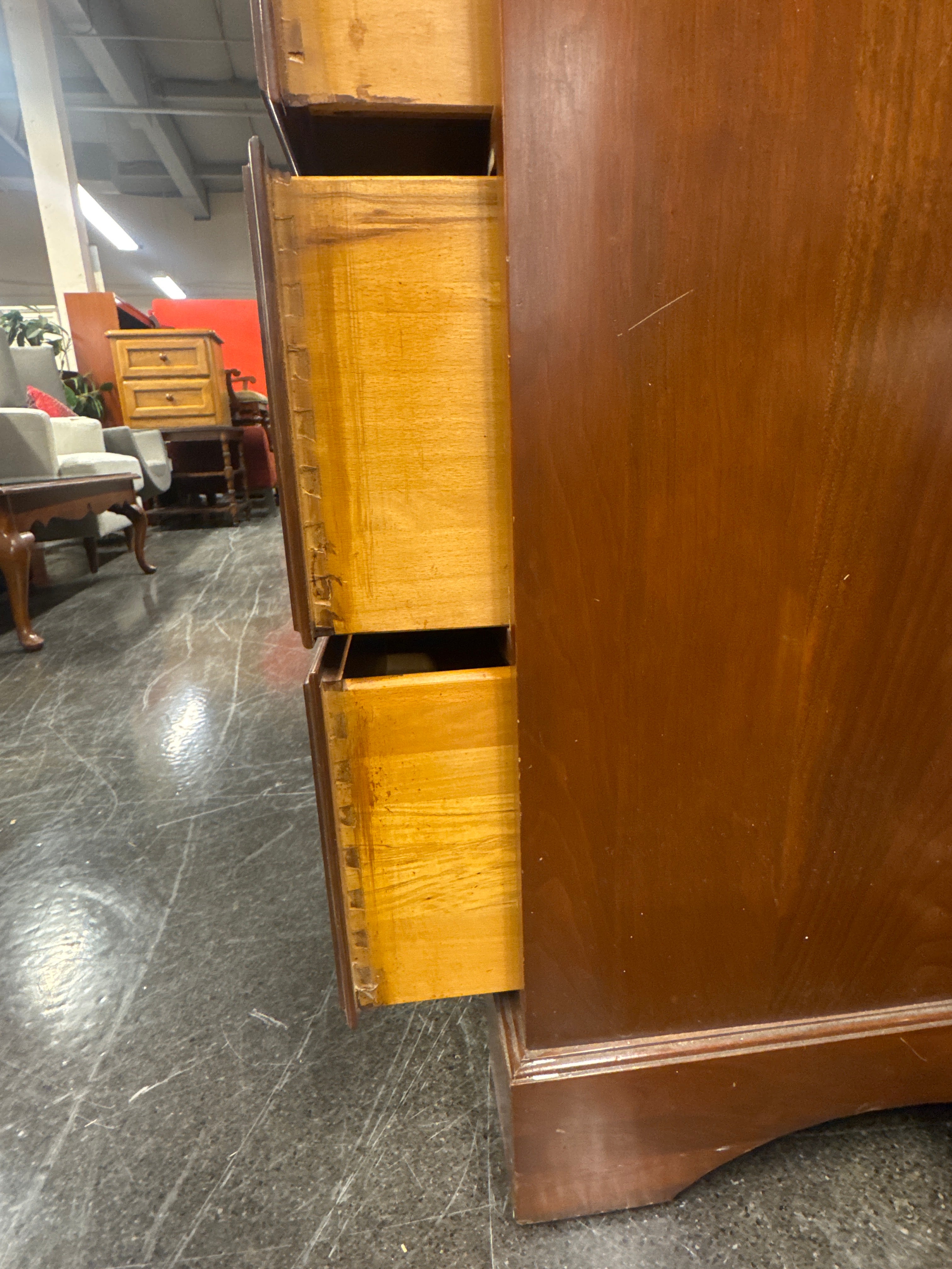 Six Drawer Tall Dresser with Metal Hardwear