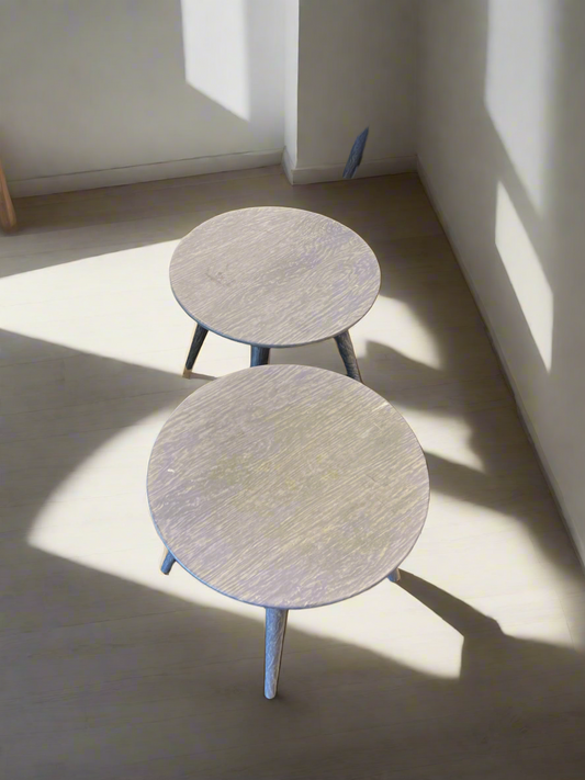 Aluminum Wood Grain Outdoor Side Table