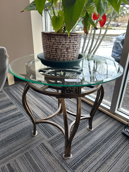 Copper-Edged Coffee Table